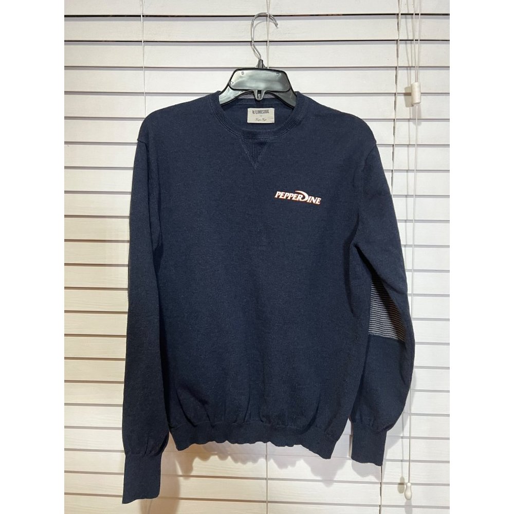 Linksoul Pepperdine University Navy Cotton Cashmere Crewneck Sweater Mens Medium